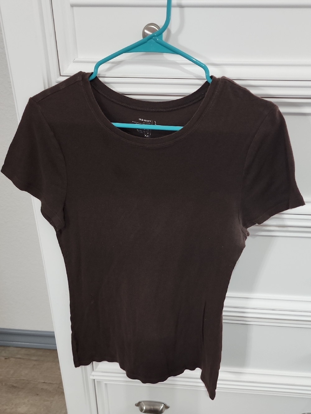 Old Navy Women's Short-Sleeve Crewneck Tee in Brown